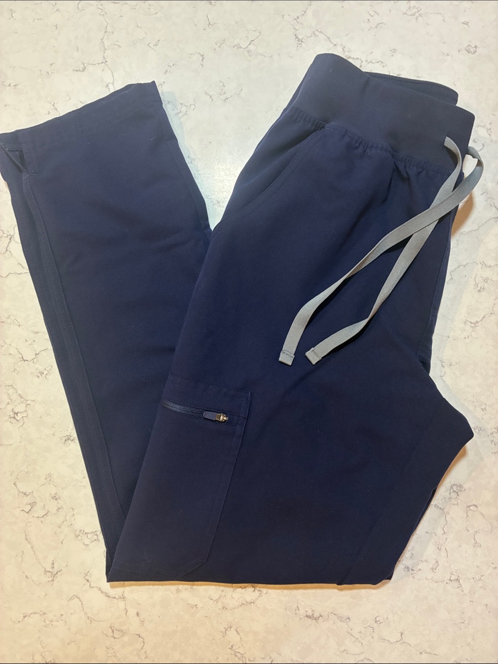 Figs Women's Small Yola High Waisted Navy Tapered Leg Scrub Pants